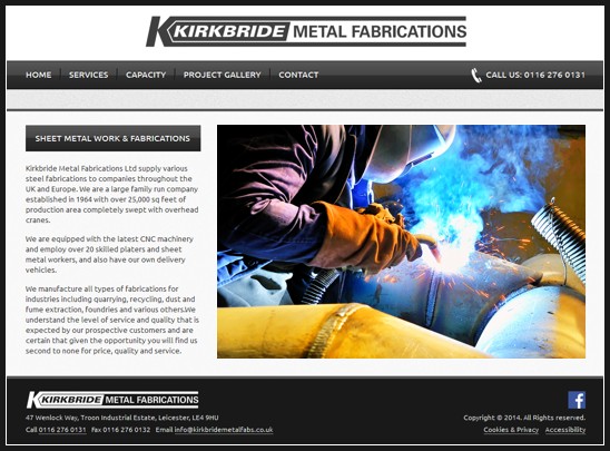 Kirkbride Metal Frabrications Website