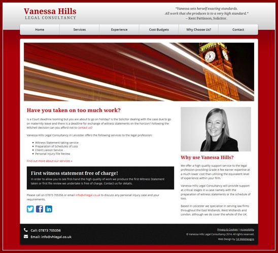 Vanessa Hills Legal Consultancy Website