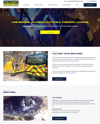 Calvert Site Services website