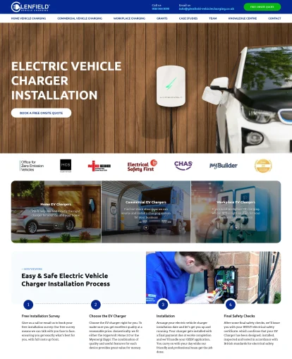 Glenfield Vehicle Charging website