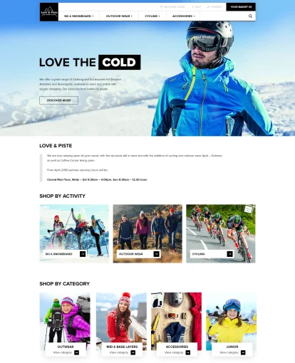 Love & Piste ecommerce website